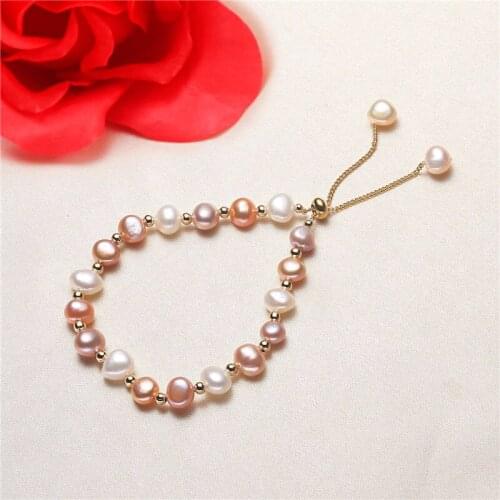 Wholesale Genuine Natural Freshwater Pearl Bracelet Hot Cheap Bangle Fashion Jewelry Nice Party Gift Present, 10pcs/lot