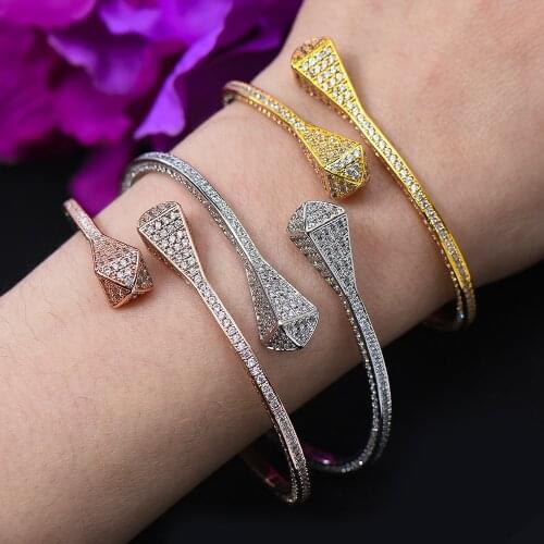 GODKI Personality Fine Bangle Women Trendy 3D Shape bracelet Top Quality Best Super Gift for Friends Lover unexpect surprise