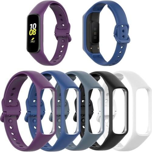 For Samsung Galaxy Watchband Color Silicone Replacement Watchband for Samsung Galaxy Fit 2 SM-R220 Smart Bracelet Wrist Strap