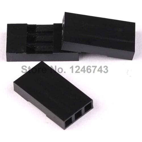 200PCS/LOT 3P Dupont Jumper Wire Cable Housing Female Pin Connector DuPont Plastic Shell 2.54mm Pitch