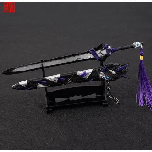 Fate Night Animation Surrounding Fat Black Knight King Hassans Sword With Sheath Weapon Model Electroplate Tabletop