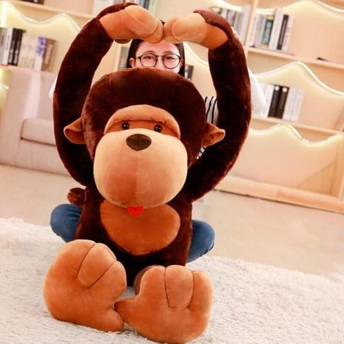 80/105cm Super Funny Orangutan Plush&Stuffed Toy Cute Monkey Diamond Cartoon Doll High Quality Birthday Gift For Kids Children