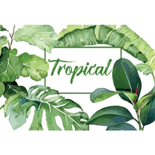 Tropical Jungle Background Baby Shower Birthday Party Photo Studio Vinyl Spring Photography Props Decoration Background
