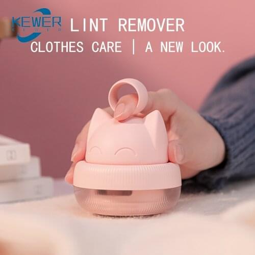 KEWER Ball Remover Mini Portable Lint Remover Clothes Household Electric Hair Removal Machine Hair Ball Trimmer Cat Cartoon