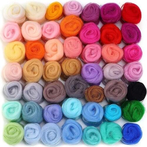 36/50 Colors Fibre Wool Yarns Roving Felting Wool for Needle Felting Hand Spinnings DIY Craft Materials TB Sale