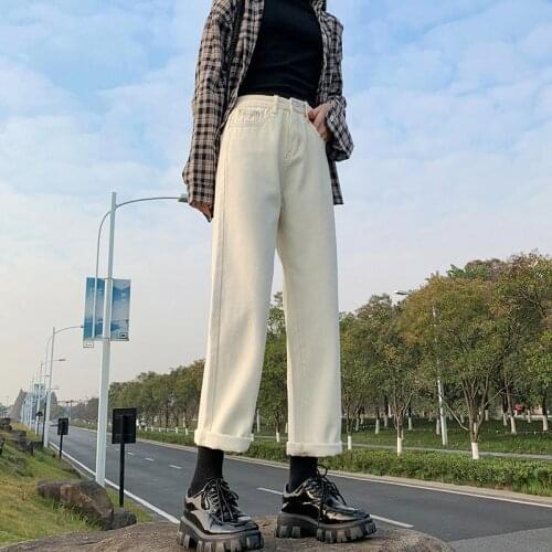 Jeans for women denim pants vintage streetwear mom jeans high waist Harem Pants 2021 spring fashion black blue