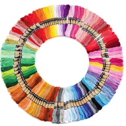100 Color Cotton Cross Stitch Thread Embroidery Thread Floss Kit DIY Sewing Tools Stitching Thread Sewing Accessories
