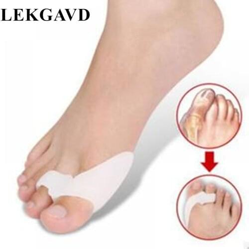 2Pcs Professional Silicone Gel Toe Thumb Hallux Valgus Corrector Straightener