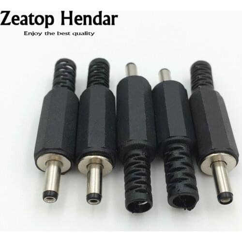250Pcs 1.35mm x 3.5mm x 9mm DC Male Connector Power Plug Jack Adapter Connector Plastic for Laptop