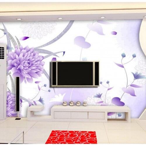 Beibehang Custom hand-painted flowers 3D stereoscopic wallpaper the living room TV backdrop block room mural wallpaper 3D
