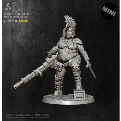 40mm Resin model Fat Girl Bandit figure self-assembled TD-2361