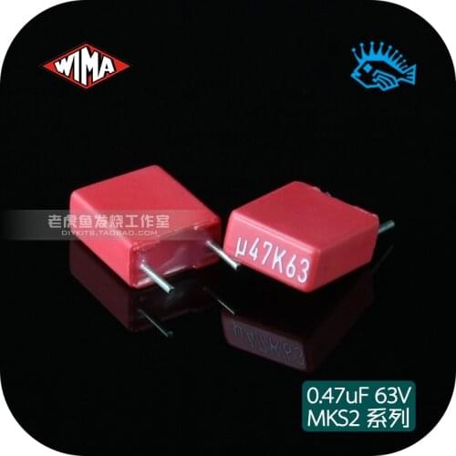 5pcs/50pcs 0.47uF 63V MKS2 Germany WIMA 470n/474 PCM5 fever audio film capacitor