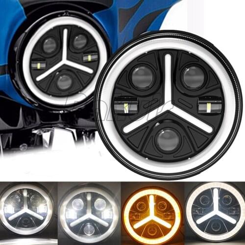 7" inch LED Head Light headlamp for Road King Glide Street Glide Electra Glide Motorcycle Headlight