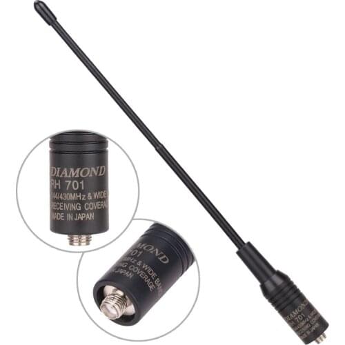 Diamond RH701 SMA-F Female Dual Band VHF/UHF 144/430MHz Soft Antenna For Baofeng UV-5R UV-82 UV-S9 UVB3 Plus BF-888S Ham Radio