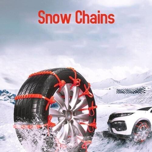 Car Snow Chains Emergency Anti-slip Tire Belt for Most Cars SUV Trucks Winter Tyres Wheels Universal Snow Chains Durable 20 pcs