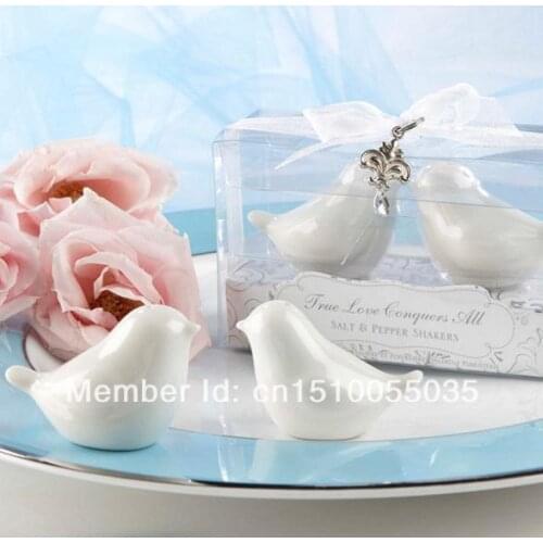 Free Shipping 200pcs/lot=100sets/lot dinnerware Love birds perfectly paired as salt and pepper shakers Tableware