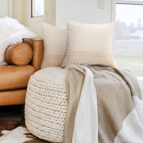 Pillow Case Bed Couch Car Nordic Style Tassels Decorative Cushion Cover Pillow Covers Boho Decorative Square/ Rectangular Sofa