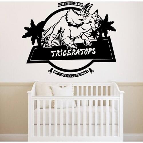 Diy Triceratops Wall Art Decal Wall Stickers Pvc Material Decor Living Room Bedroom Removable Decoration Accessories