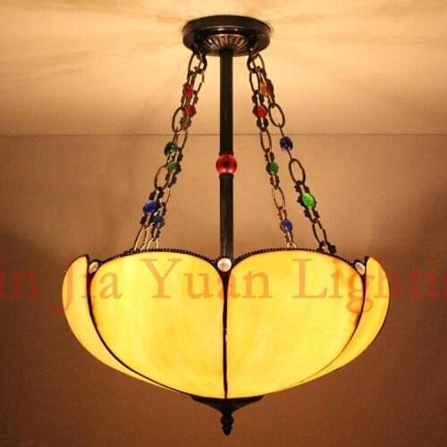 European tifany style Tiffany Lamp Art Glass penant light for bedroom dining room bar hanging lighting