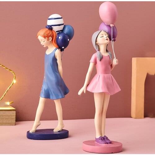 Resin Embellishments Home Decoration Accessories Modern Girl Figurines Christmas Decorations Fairy Miniatures Living Room Decor