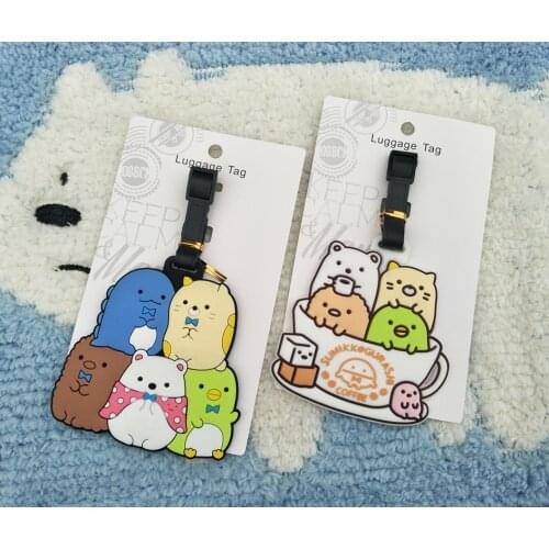 IVYYE Sumikko gurashi Anime Travel Accessories Luggage Tag Suitcase ID Address Portable Tags Baggage Labels Gifts New
