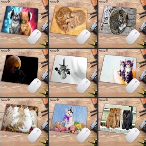 Mairuige Big Promotion Cute Cat Animal Square Gaming Mouse Pad Mat Mouse Pad Muismat For Laptop PC Computer Tablet 22X18CM
