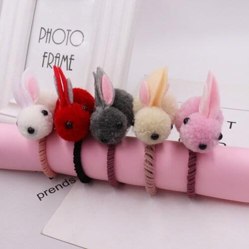 Cute 3D Rabbit Hairbands Rex Rabbit Fur Hair Hoop and clip Jewelry for Girls