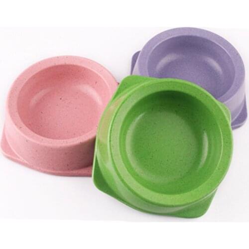 1 pcs 12.5cmx4cm size Bamboo Fiber Pets Dogs Bowls Feeders Feeding Food Water Bowl For Small Medium Large Dog Pet Cat Green Safe