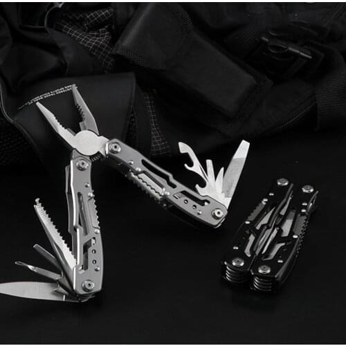 Multifunction Stainless Steel Multi-tool Folding Knife Pliers Folding Pliers Mini Portable Folding Pliers T4025 Multifunction