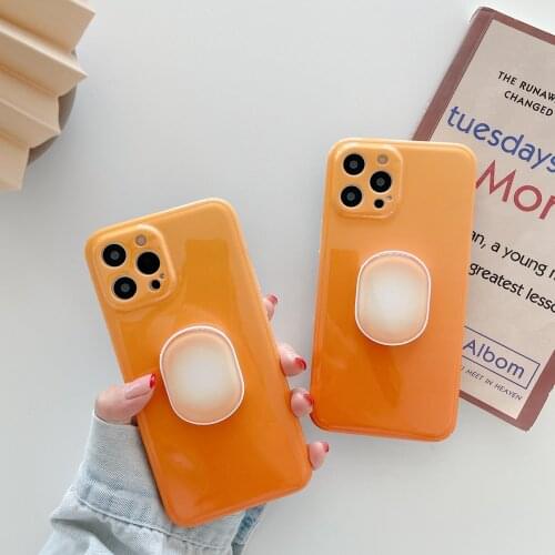 Tobebest Orange Gradient Stand Phone Cases for iPhone 12 Pro Max 11 pro max X XS XR 7 8 Plus 12mini Soft IMD Cover