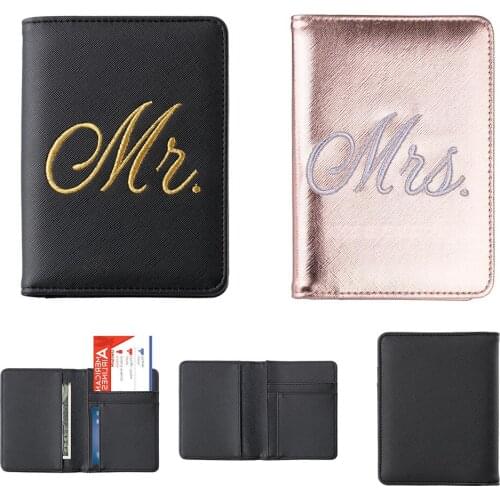 Mr&mrs Couple Passport Cover Card Case Women Men Travel Rfid Credit Card Holder Id&document Passport Holder