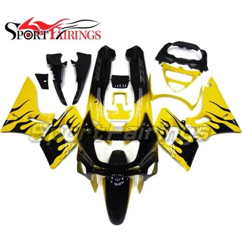 Injection Fairings For Kawasaki ZZR-400 ZZR400 93 94 95 96 97 98 99 00 01 02 03 04 05 06 07 ABS Fairing Kit Yellow Black Flames