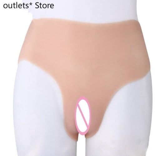 Full Silicone Underwear CD Trangender Butt Pads Enhancer Synthetic Leather Men Bodysuit Sexy Latex Underwear