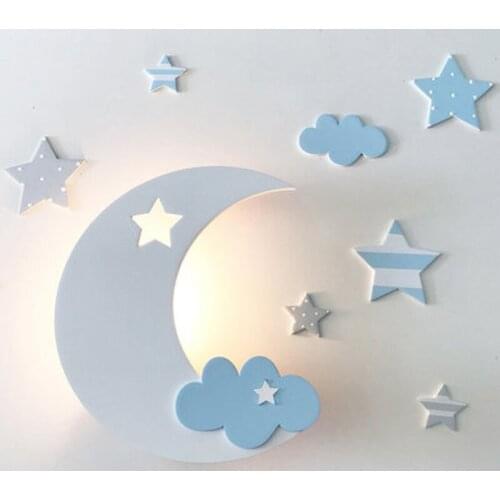 Bedside lamp bedroom childrens room boys and girls LED wall lamp personality creative cute kindergarten wall decoration lights