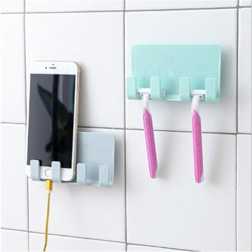 Stickup Wall Phone Bracket Charging Holder For Wall Traceless Receiving Hanger