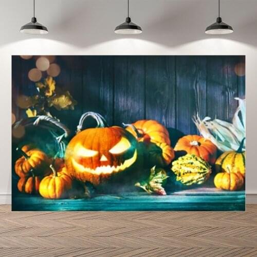 Seekpro Autumn Halloween Harvest Party Decoration Children Photography Background Photographic Backdrop For Photo Studio Shoot
