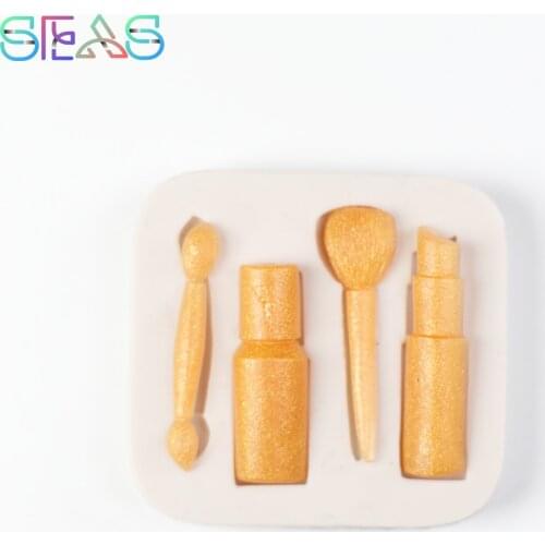 Silicone Mold 3D Makeup Pen Lipstick Resin Molds Decorate Cake Decorating Tools Colorful Soft Dessert Making Tool Kitchen Tools