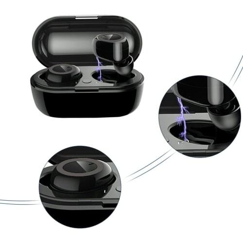 Sports Wireless Earphone 5.0 With Charging Compartment Sports Earbud Headphones With Microphone Headset