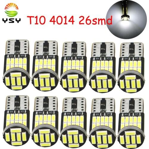 YSY Super brights T10 W5W 194 168 26SMD 4014 26LED Wedge Bulb Car Parking Auto Clearance Light 12V White car-styling