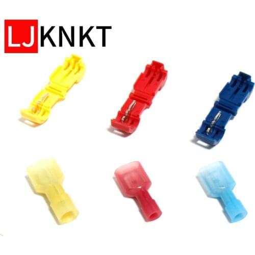 60pcs T type Wire Crimp Quick Splice Electrical Car Audio 22-10AWG Set terminales para cable lockT-branch Connector connector