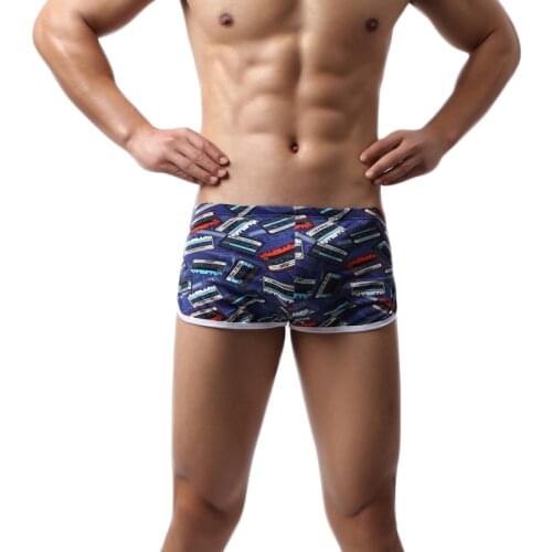 Mens Underwear Boxers Loose Shorts Mens Panties Large Arrow Pants Male Homewear Underwear Classic Basics Cuecas