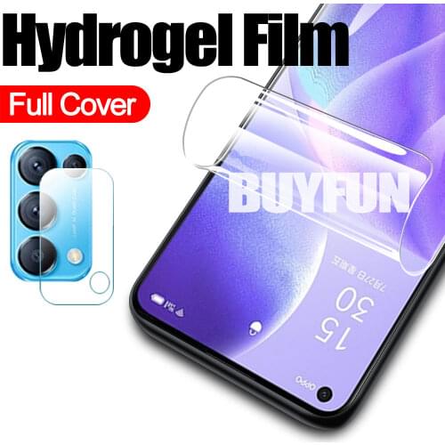 1-2PCS Safety Film For Oppo Reno5 Pro 4G/5G Hydrogel Films/Camera Glass For Reno 5 Lite 5F F Reno5F Water Gel Protective Film HD