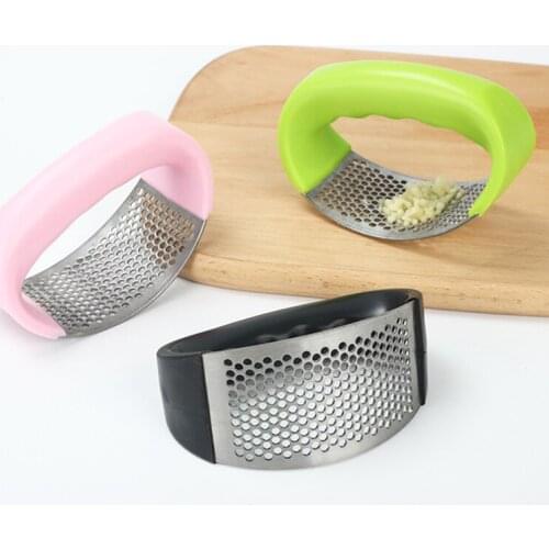 1PC Manual Garlic Press Mincer Grinding Slicer Ginger Crusher Tools Stainless Steel Fruit Vegetable Gadgets Kitchen Accessories