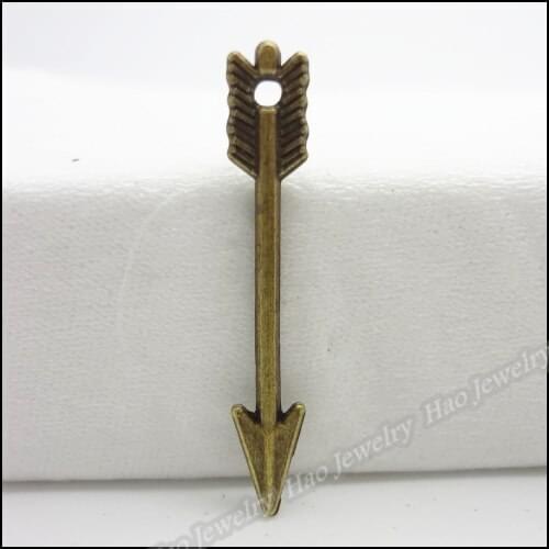 200pcs Vintage Charms Arrow Pendant Antique bronze Fit Bracelets Necklace DIY Metal Jewelry Making