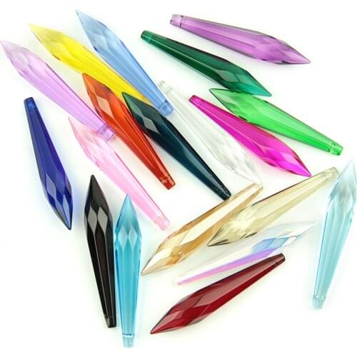 38MM/63MM/76MM Mixed Colors Crystal U Drop Ornament Prism Chandelier Hanging Pendant