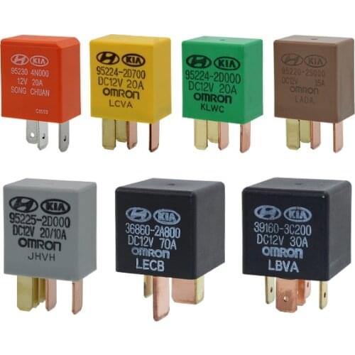 5PC Car violet relay 12V 10A 20A 30A OMRON 3 Pins 4 Pins 5 Pins