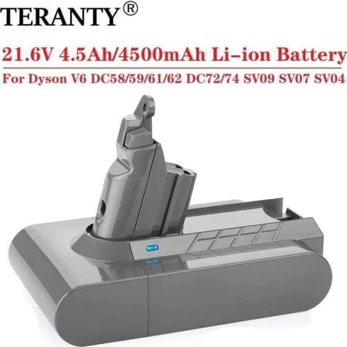 4.5Ah 21.6V Li-ion Battery for Dyson V6 DC58 Animal DC59 Multi floor DC61 DC62 DC74 SV07 SV03 SV09 Vacuum Cleaner Battery