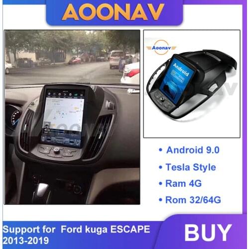 2din Android car radio Multimedia player for-Ford kuga ESCAPE 2013-2018 car stereo autoradio Tesla GPS navigation DVD player