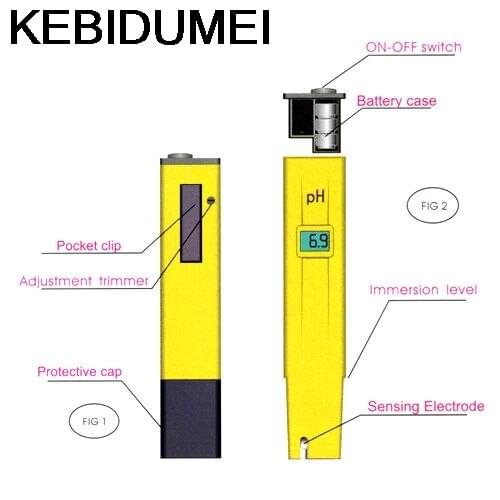 Digital TDS Tester PH Meter and Automatic Water Analysis Monitor Waterproof Quality Acidity Meter for Aquarium Pool FULI