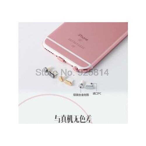 By dhl or ems 500sets Metal Headphones Dust Plug Earphone Dustproof Plugs For iPhone 6 6S 7 Plus 5 5S Mobile Phone Accessories